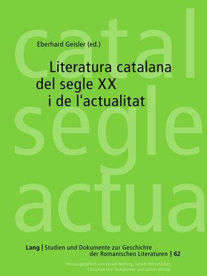 cover image of Literatura catalana del segle XX i de lactualitat